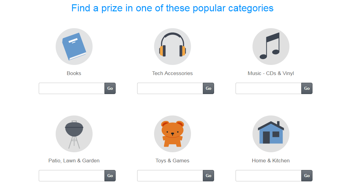 Amazon Giveaway popular categories