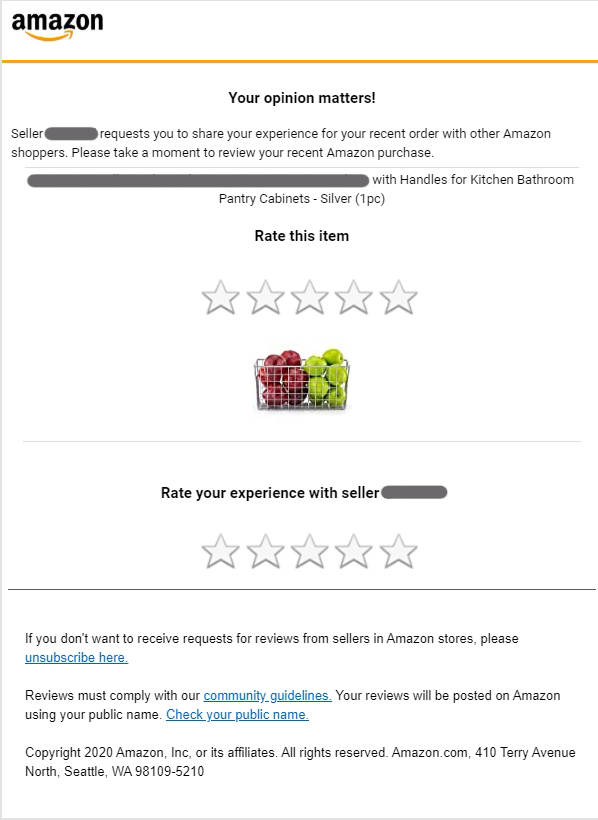 amazon review request email