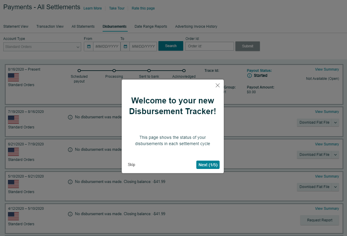 Disbursements Tracker