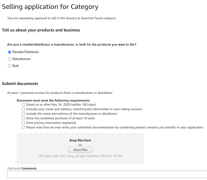 Grocery category application - 1