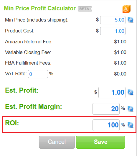 ROI calculator of bqool repricer