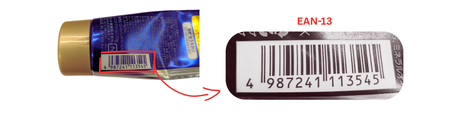 Photo identifying a EAN-13 on a handcream