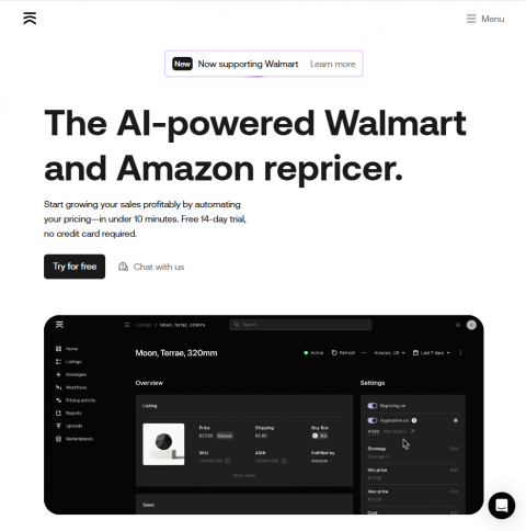 Aura Repricer Homepage 2025