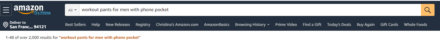 amazon work out pants with pocket search result