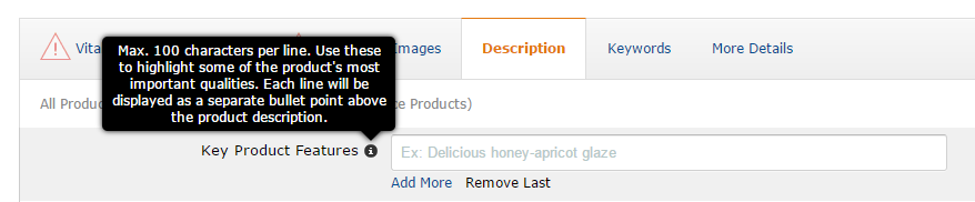 amazon bullet point limit
