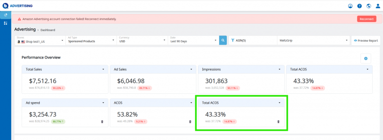 BQool AI Ads Screenshot UI