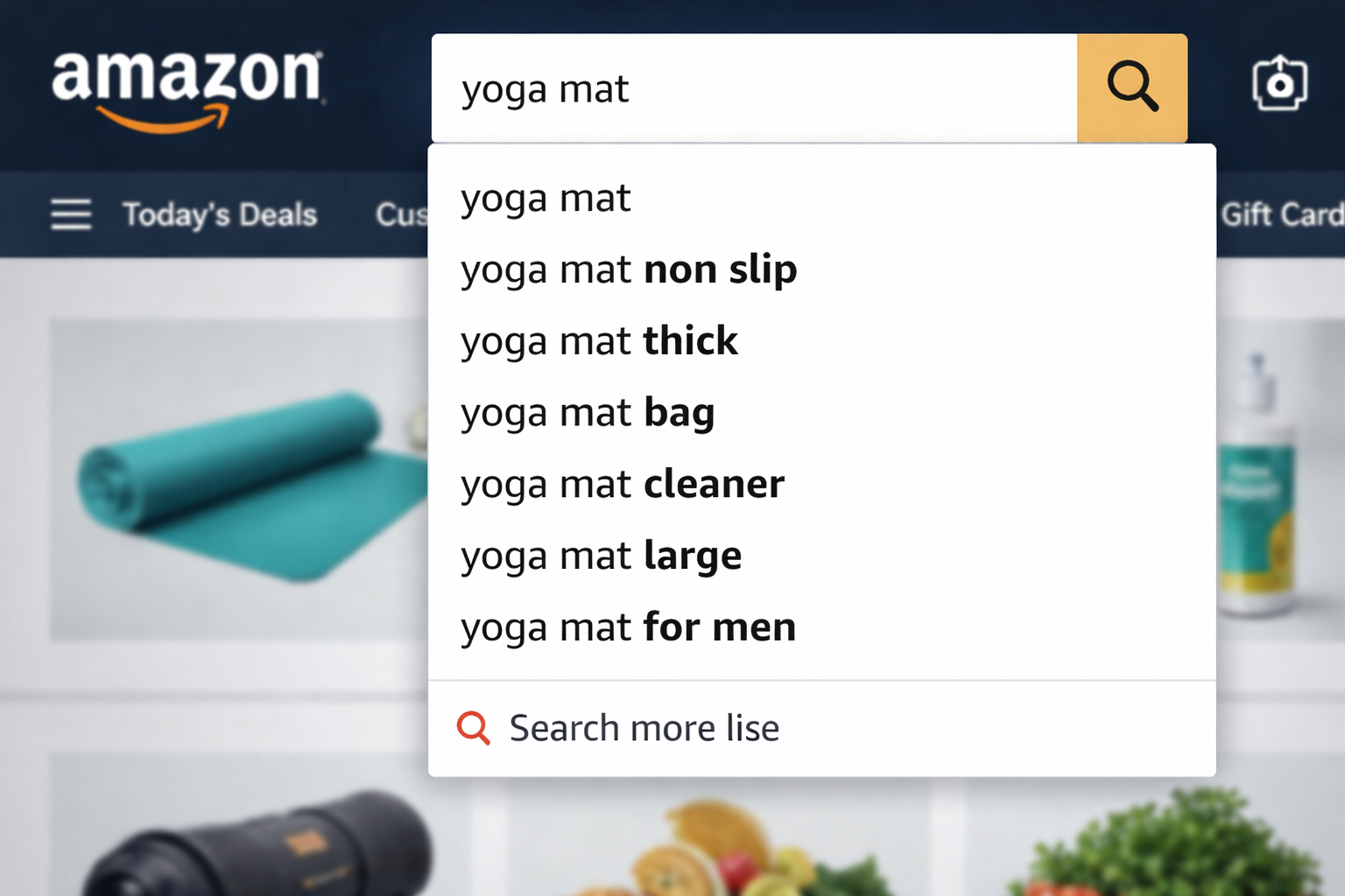 Amazon Auto-complete Search Example